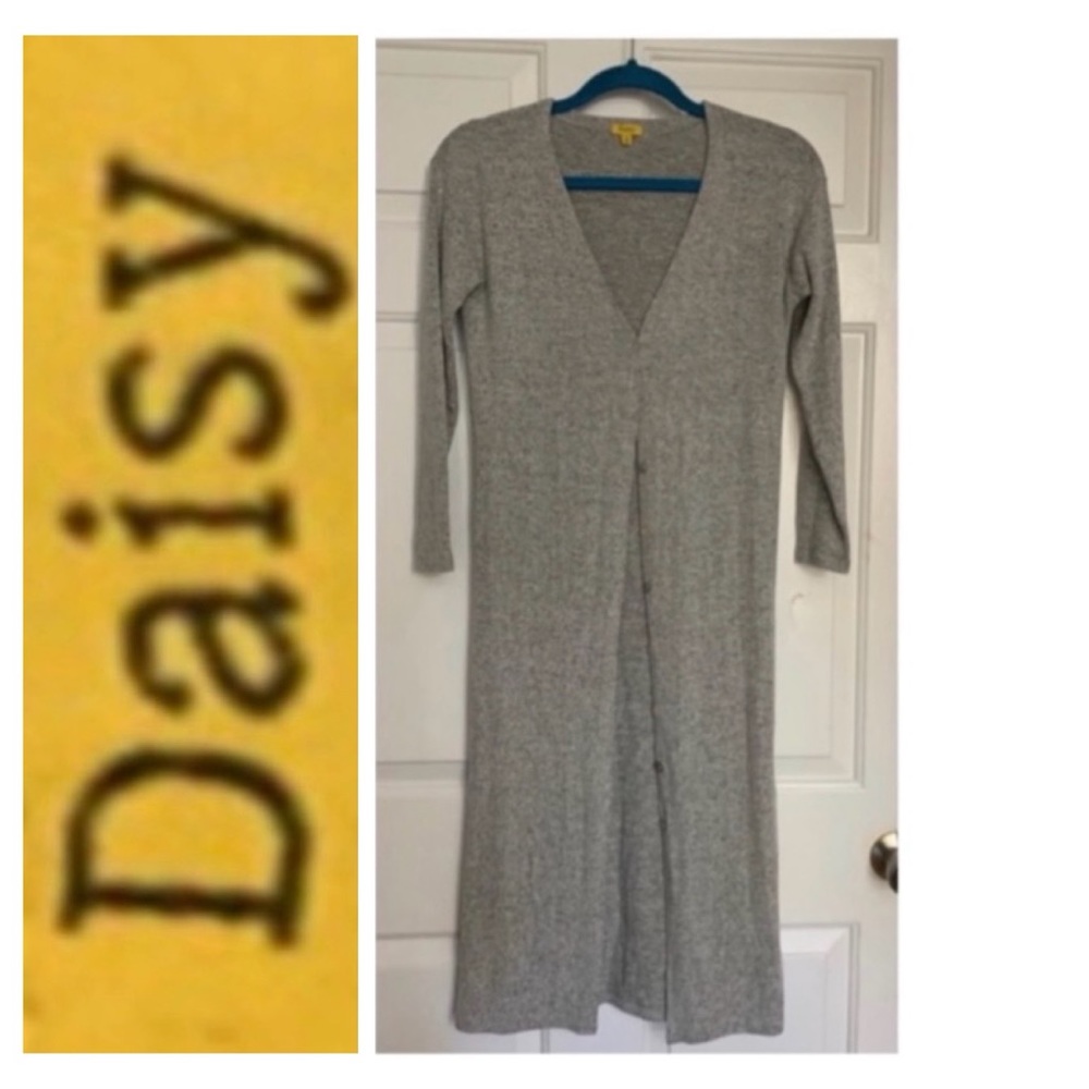 🧤 DAISY Lightweight Gray Marled Long Sweater NWT S